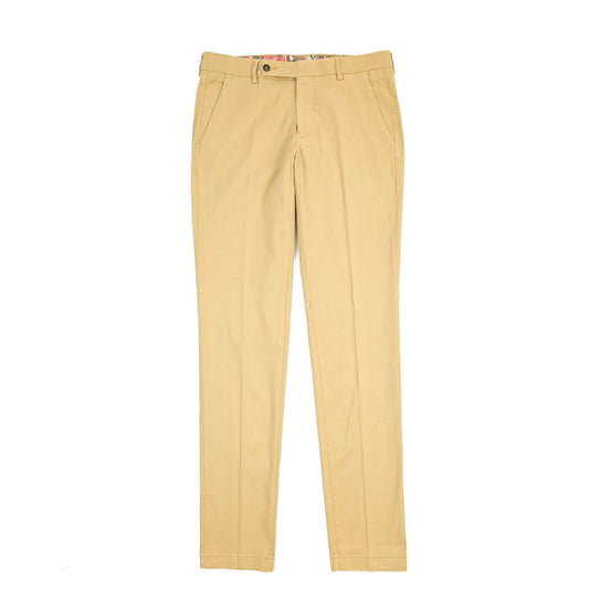 BERWICH “MORELLO-GD” ストレッチコットン ノータックチノパンツ ベージュ(deserto265) 46 | GUARDAROBA MILANO OFFICIAL STORE