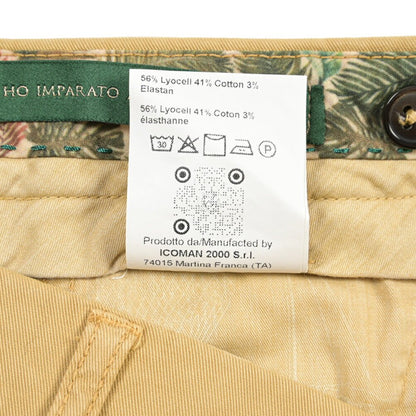 BERWICH “MORELLO-GD” ストレッチコットン ノータックチノパンツ ベージュ(deserto265) 46 | GUARDAROBA MILANO OFFICIAL STORE