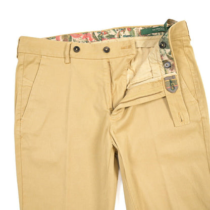 BERWICH “MORELLO-GD” ストレッチコットン ノータックチノパンツ ベージュ(deserto265) 46 | GUARDAROBA MILANO OFFICIAL STORE