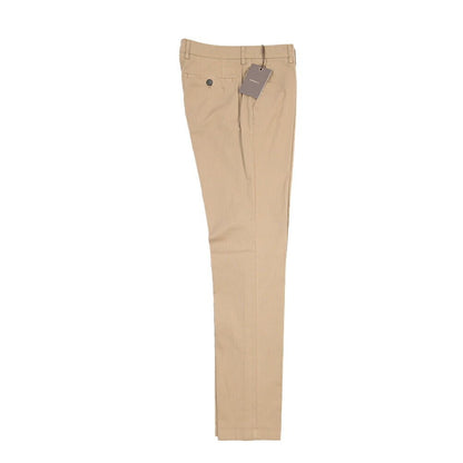 BERWICH “MORELLO-GD” ストレッチコットン ノータックヘリンボーンパンツ グレージュ(noce724) 44 | GUARDAROBA MILANO OFFICIAL STORE