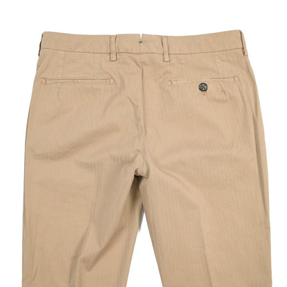 BERWICH “MORELLO-GD” ストレッチコットン ノータックヘリンボーンパンツ グレージュ(noce724) 44 | GUARDAROBA MILANO OFFICIAL STORE