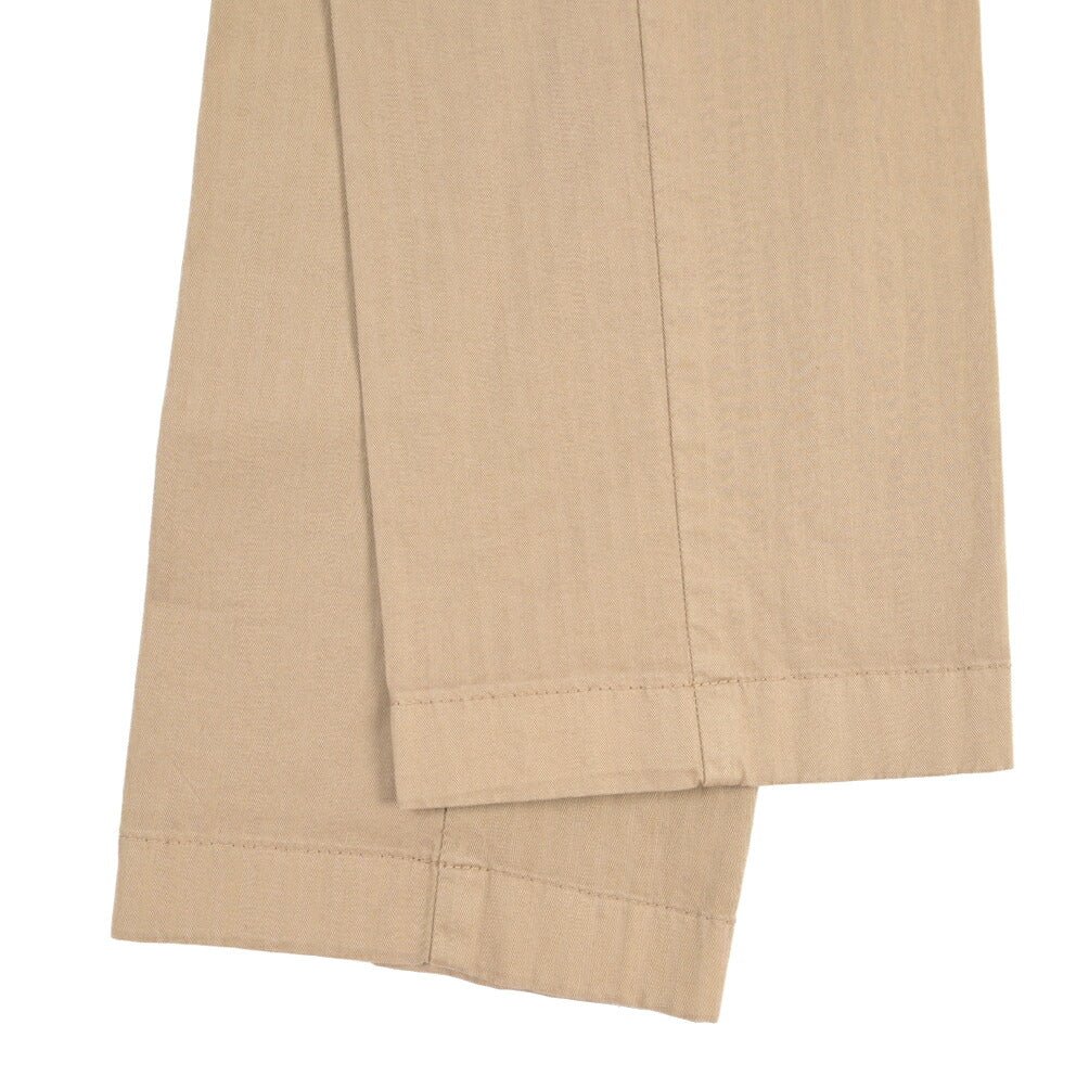 BERWICH “MORELLO-GD” ストレッチコットン ノータックヘリンボーンパンツ グレージュ(noce724) 44 | GUARDAROBA MILANO OFFICIAL STORE