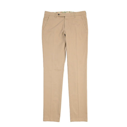 BERWICH “MORELLO-GD” ストレッチコットン ノータックヘリンボーンパンツ グレージュ(noce724) 44 | GUARDAROBA MILANO OFFICIAL STORE