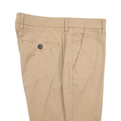 BERWICH “MORELLO-GD” ストレッチコットン ノータックヘリンボーンパンツ グレージュ(noce724) 44 | GUARDAROBA MILANO OFFICIAL STORE