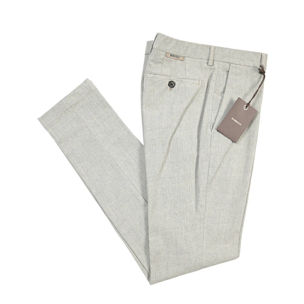 BERWICH “MORELLO-GD” リヨセル混コットン ノータックパンツ グレー(lt fango122) 46 | GUARDAROBA MILANO OFFICIAL STORE