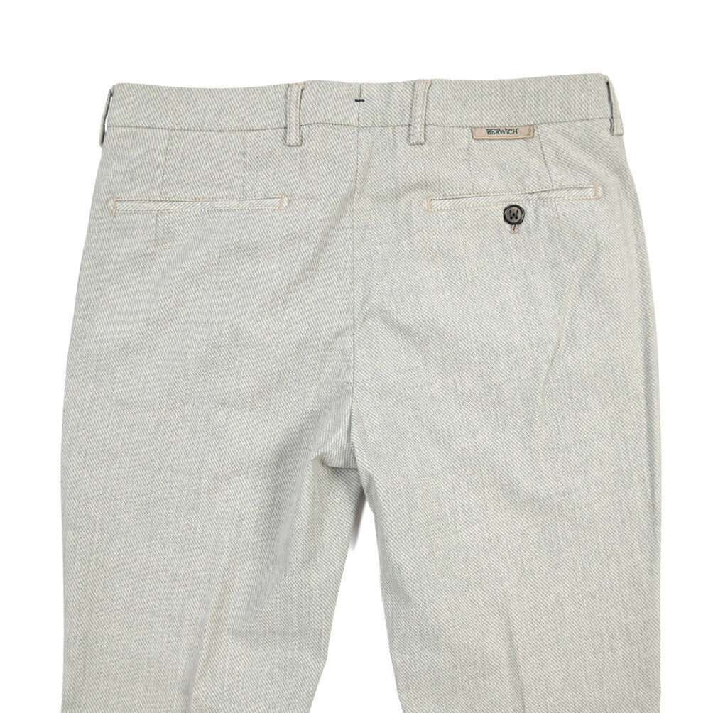 BERWICH “MORELLO-GD” リヨセル混コットン ノータックパンツ グレー(lt fango122) 46 | GUARDAROBA MILANO OFFICIAL STORE