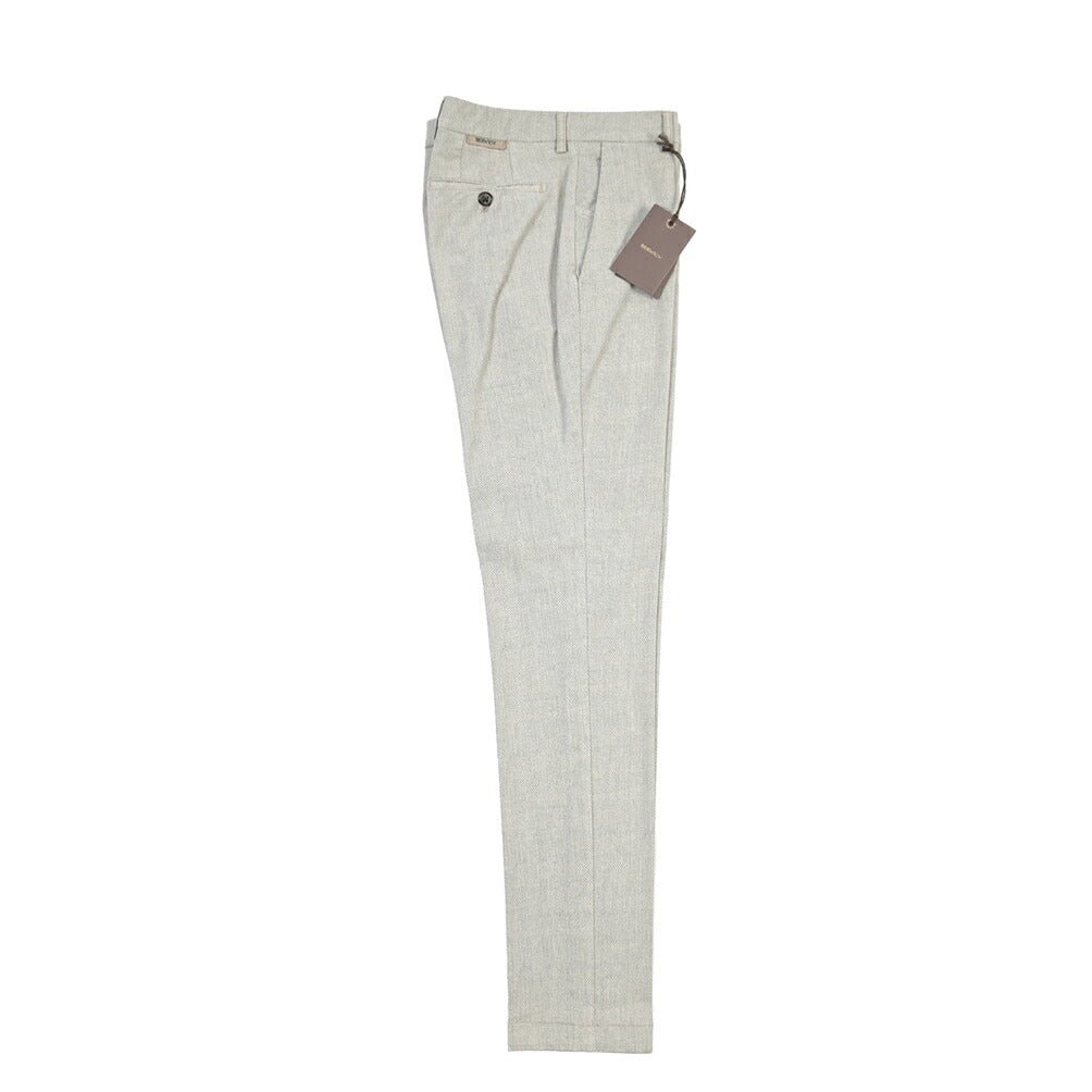BERWICH “MORELLO-GD” リヨセル混コットン ノータックパンツ グレー(lt fango122) 46 | GUARDAROBA MILANO OFFICIAL STORE