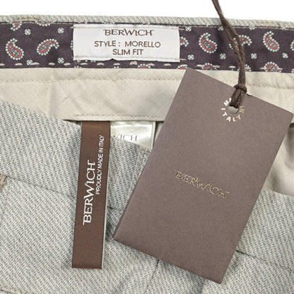BERWICH “MORELLO-GD” リヨセル混コットン ノータックパンツ グレー(lt fango122) 46 | GUARDAROBA MILANO OFFICIAL STORE