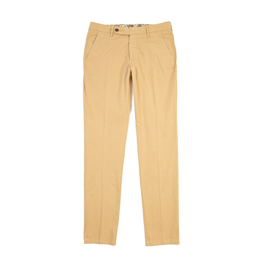 BERWICH “MORELLO-GD” ストレッチコットン ノータックチノパンツ ベージュ(deserto265) 44 | GUARDAROBA MILANO OFFICIAL STORE