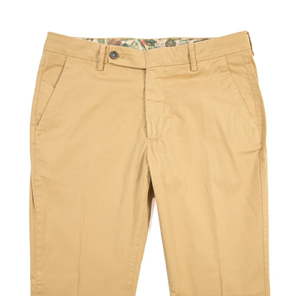 BERWICH “MORELLO-GD” ストレッチコットン ノータックチノパンツ ベージュ(deserto265) 44 | GUARDAROBA MILANO OFFICIAL STORE