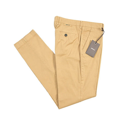 BERWICH “MORELLO-GD” ストレッチコットン ノータックチノパンツ ベージュ(deserto265) 44 | GUARDAROBA MILANO OFFICIAL STORE