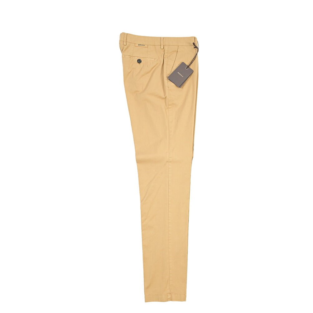 BERWICH “MORELLO-GD” ストレッチコットン ノータックチノパンツ ベージュ(deserto265) 44 | GUARDAROBA MILANO OFFICIAL STORE