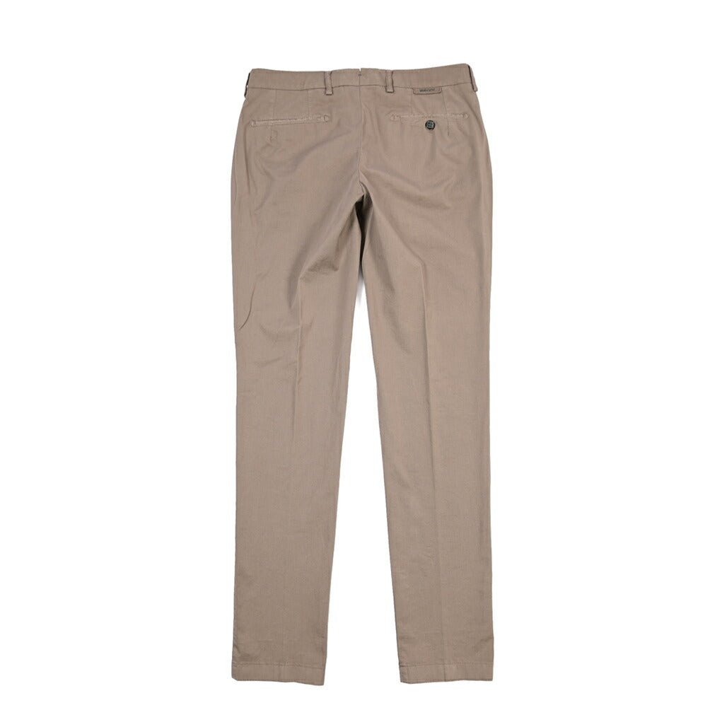BERWICH “MORELLO-GD” ストレッチコットン ノータックチノパンツ ブラウン(mandorlo462) 46 | GUARDAROBA MILANO OFFICIAL STORE