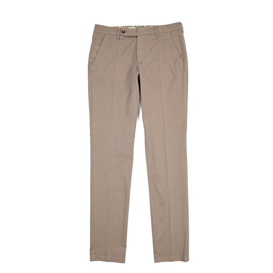 BERWICH “MORELLO-GD” ストレッチコットン ノータックチノパンツ ブラウン(mandorlo462) 46 | GUARDAROBA MILANO OFFICIAL STORE