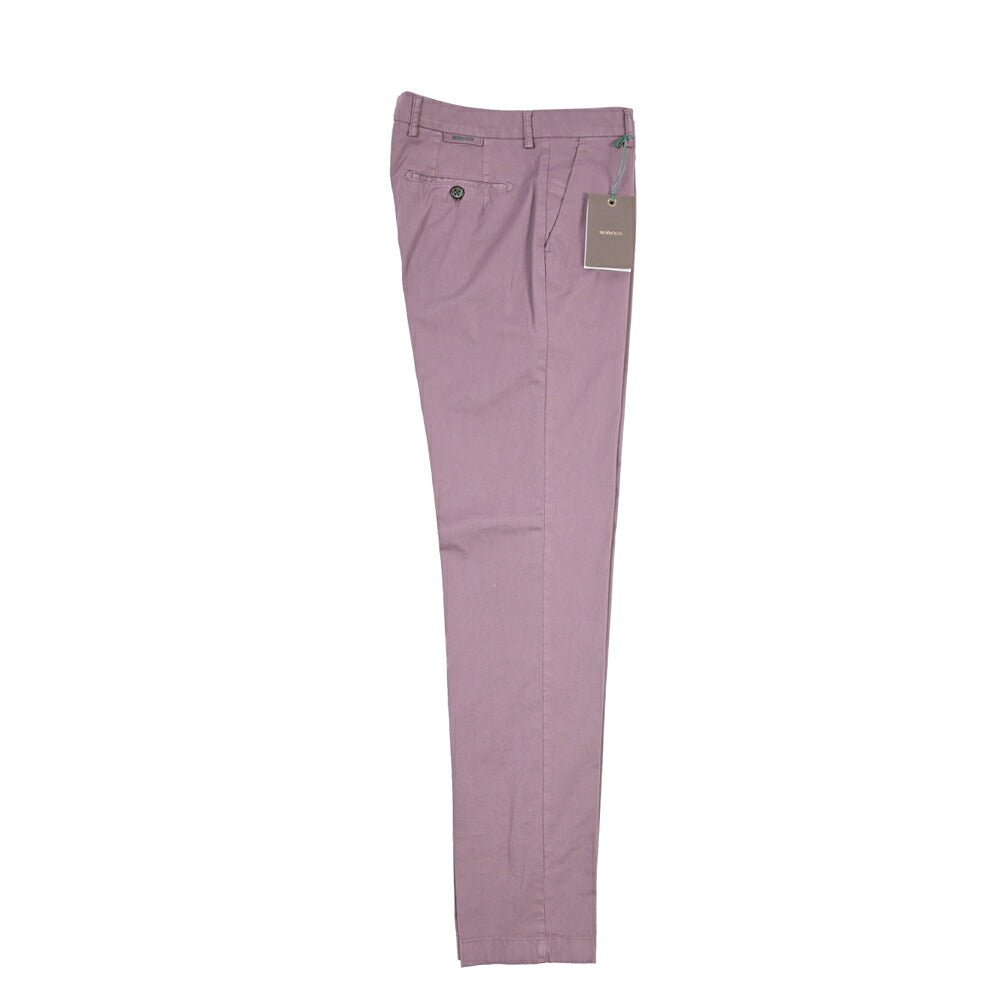 BERWICH “MORELLO-GD” ストレッチコットン ノータックチノパンツ パープル(cipolla502) 46 | GUARDAROBA MILANO OFFICIAL STORE