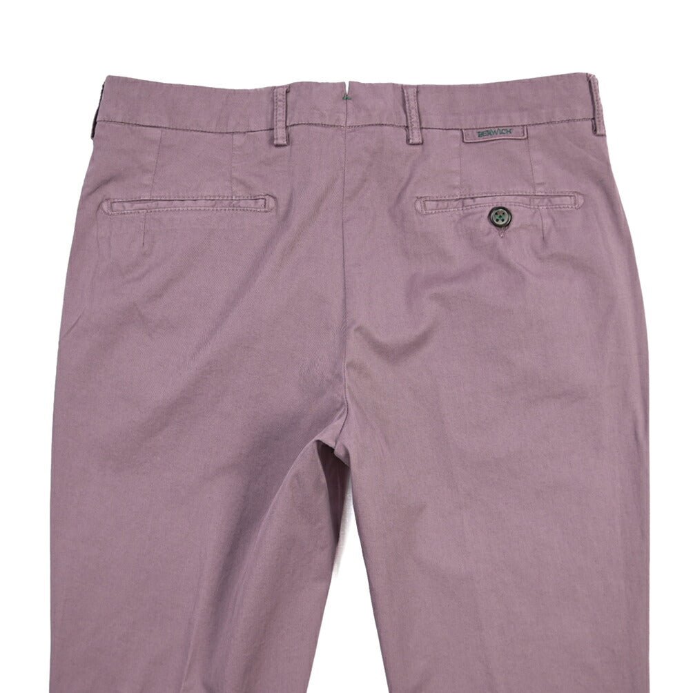 BERWICH “MORELLO-GD” ストレッチコットン ノータックチノパンツ パープル(cipolla502) 46 | GUARDAROBA MILANO OFFICIAL STORE