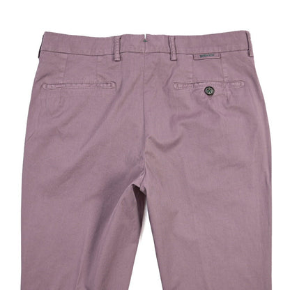 BERWICH “MORELLO-GD” ストレッチコットン ノータックチノパンツ パープル(cipolla502) 46 | GUARDAROBA MILANO OFFICIAL STORE