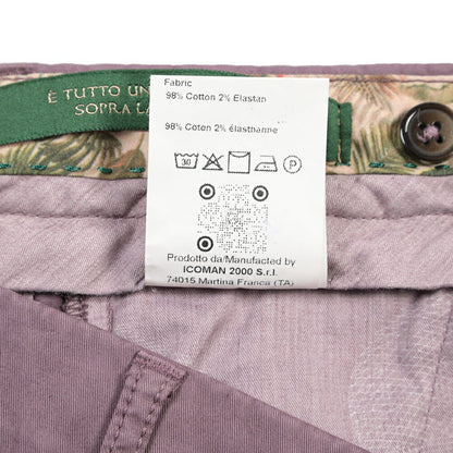 BERWICH “MORELLO-GD” ストレッチコットン ノータックチノパンツ パープル(cipolla502) 46 | GUARDAROBA MILANO OFFICIAL STORE