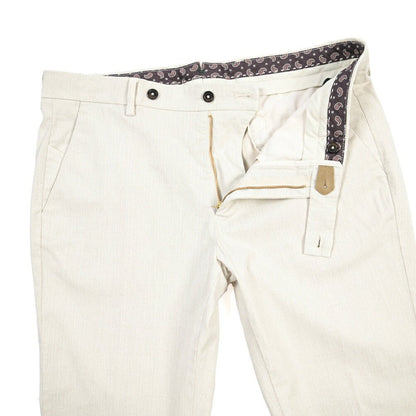 BERWICH “MORELLO-GD” リヨセル混コットン ノータックパンツ オフホワイト(latte802) 48 | GUARDAROBA MILANO OFFICIAL STORE