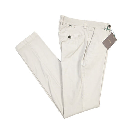 BERWICH “MORELLO-GD” リヨセル混コットン ノータックパンツ ライトグレー(pomice008) 46 | GUARDAROBA MILANO OFFICIAL STORE