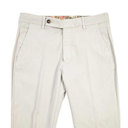 BERWICH “MORELLO-GD” リヨセル混コットン ノータックパンツ ライトグレー(pomice008) 46 | GUARDAROBA MILANO OFFICIAL STORE
