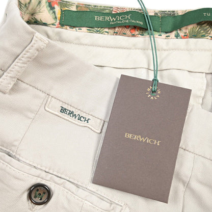 BERWICH “MORELLO-GD” リヨセル混コットン ノータックパンツ ライトグレー(pomice008) 46 | GUARDAROBA MILANO OFFICIAL STORE