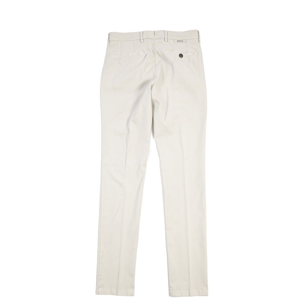 BERWICH “MORELLO-GD” リヨセル混コットン ノータックパンツ ライトグレー(pomice008) 46 | GUARDAROBA MILANO OFFICIAL STORE