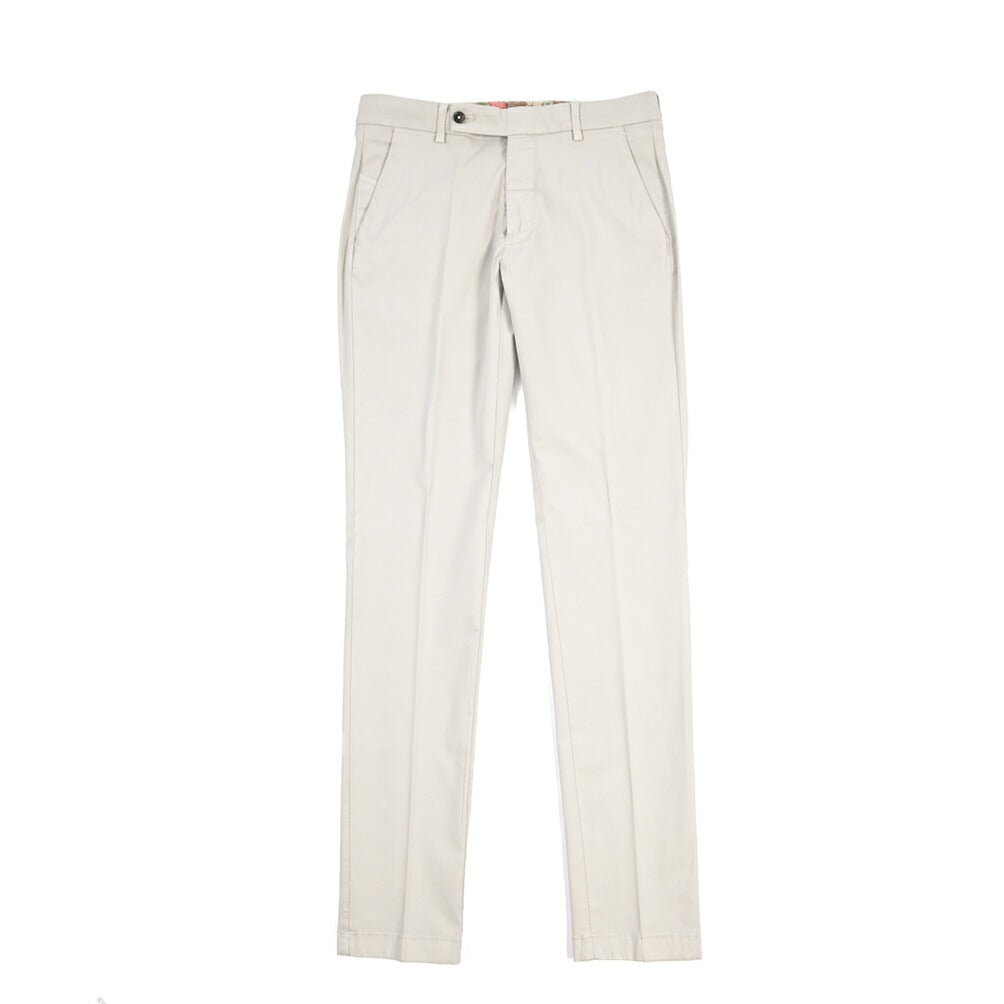 BERWICH “MORELLO-GD” リヨセル混コットン ノータックパンツ ライトグレー(pomice008) 46 | GUARDAROBA MILANO OFFICIAL STORE