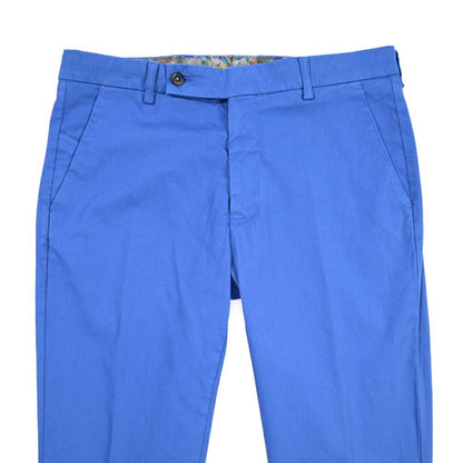 BERWICH “MORELLO-GD” ストレッチコットン ノータックチノパンツ ブルー(bluette4943) 42 | GUARDAROBA MILANO OFFICIAL STORE
