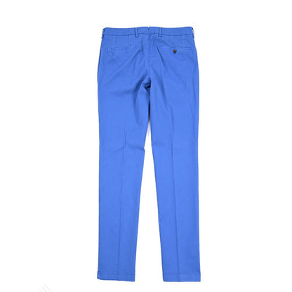 BERWICH “MORELLO-GD” ストレッチコットン ノータックチノパンツ ブルー(bluette4943) 42 | GUARDAROBA MILANO OFFICIAL STORE