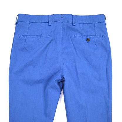 BERWICH “MORELLO-GD” ストレッチコットン ノータックチノパンツ ブルー(bluette4943) 42 | GUARDAROBA MILANO OFFICIAL STORE