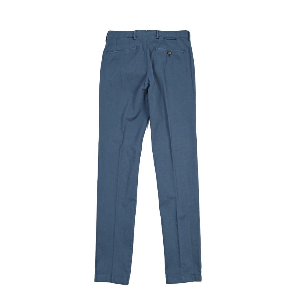 BERWICH “MORELLO-GD” ストレッチコットン ノータックチノパンツ ネイビー(blue13) 44 | GUARDAROBA MILANO OFFICIAL STORE