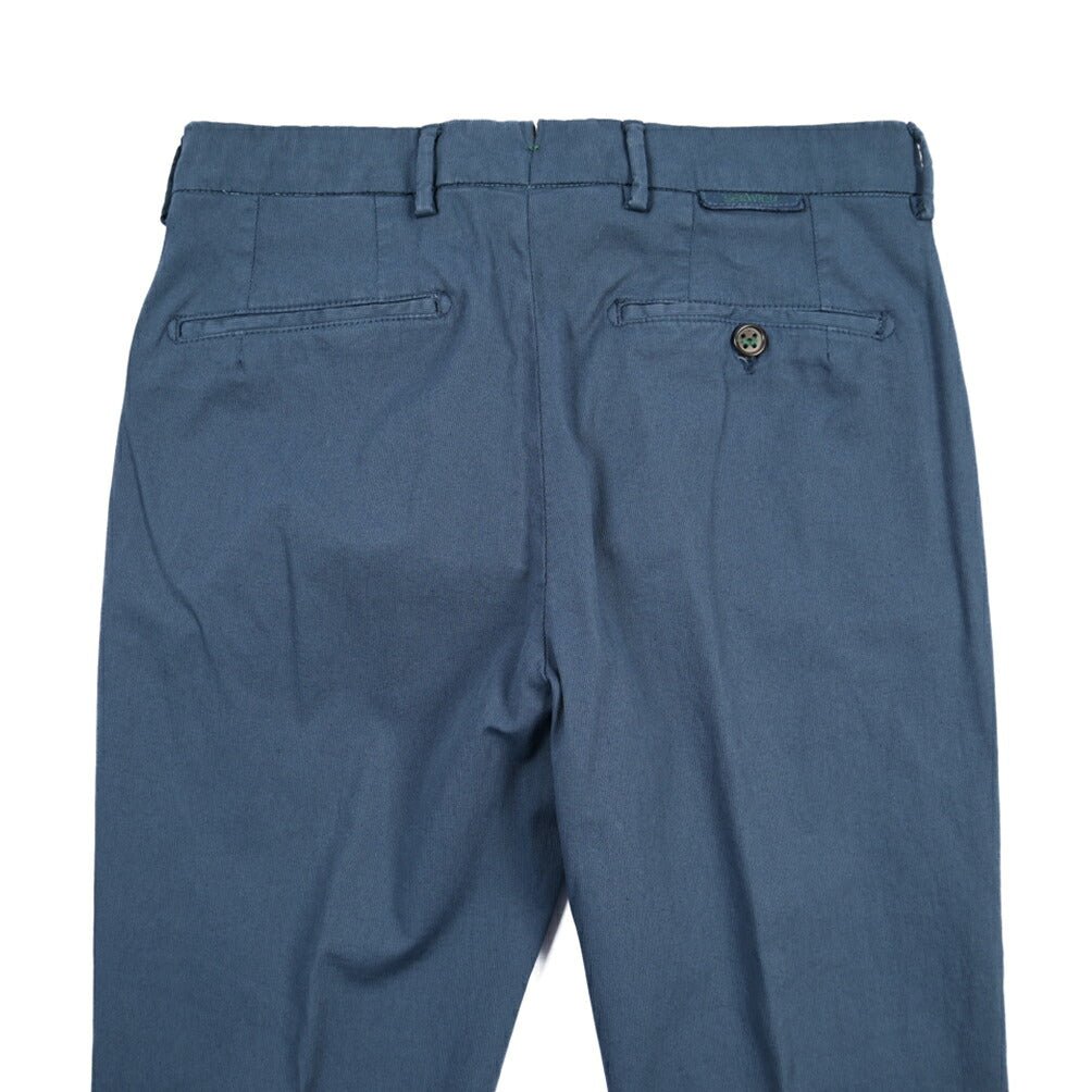 BERWICH “MORELLO-GD” ストレッチコットン ノータックチノパンツ ネイビー(blue13) 44 | GUARDAROBA MILANO OFFICIAL STORE