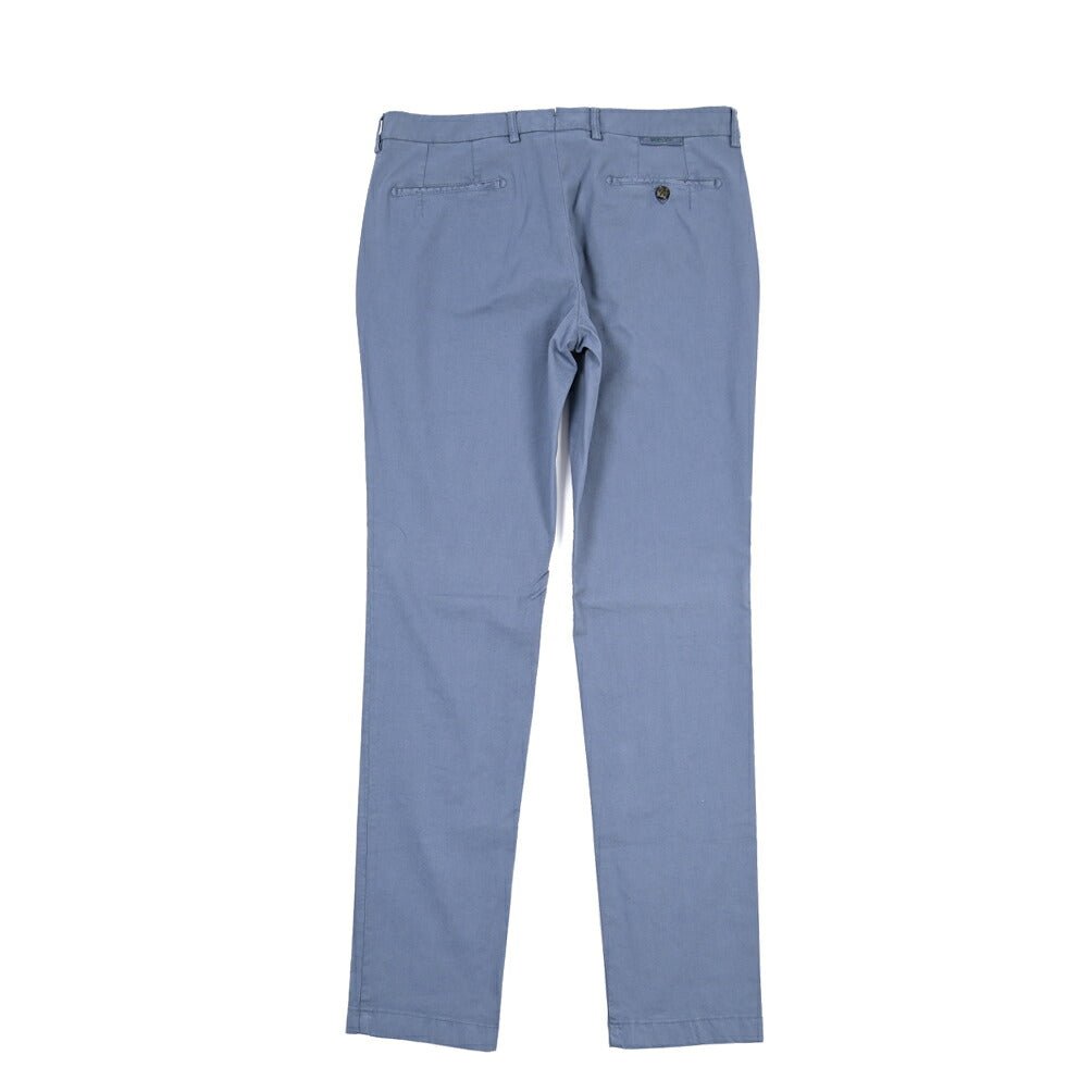 BERWICH “MORELLO-GD” リヨセル混コットン ノータックパンツ ブルーグレー(indigo309) 52 | GUARDAROBA MILANO OFFICIAL STORE