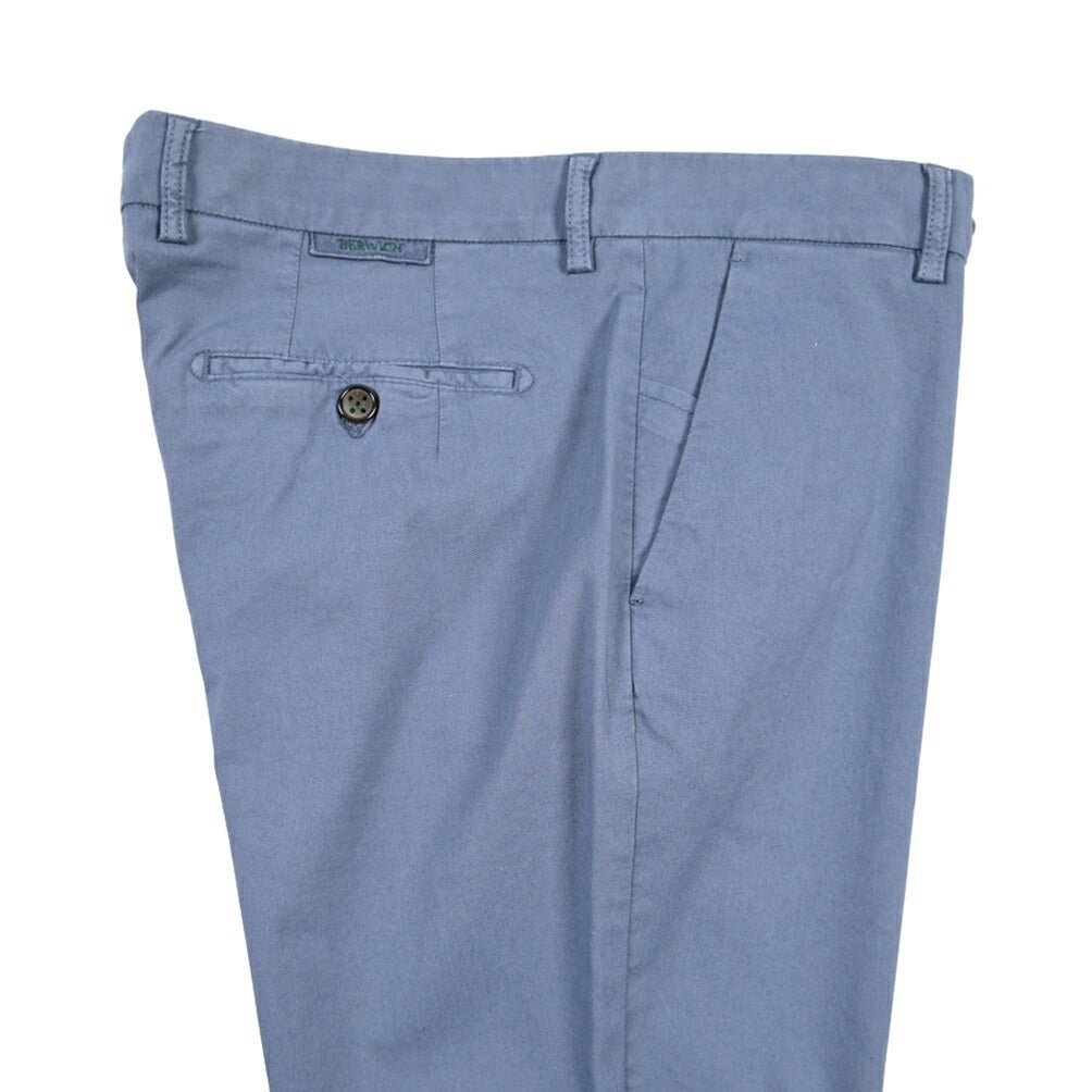 BERWICH “MORELLO-GD” リヨセル混コットン ノータックパンツ ブルーグレー(indigo309) 52 | GUARDAROBA MILANO OFFICIAL STORE