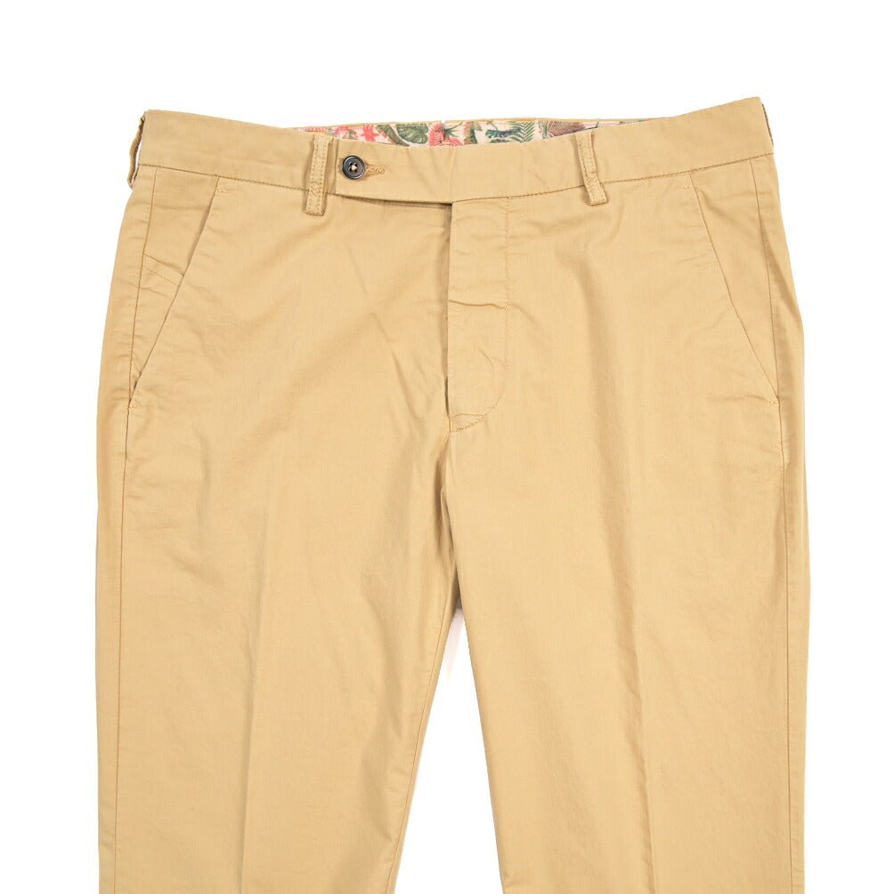 BERWICH “MORELLO-GD” ストレッチコットン ノータックチノパンツ ベージュ(deserto265) 48 | GUARDAROBA MILANO OFFICIAL STORE