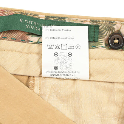 BERWICH “MORELLO-GD” ストレッチコットン ノータックチノパンツ ベージュ(deserto265) 48 | GUARDAROBA MILANO OFFICIAL STORE
