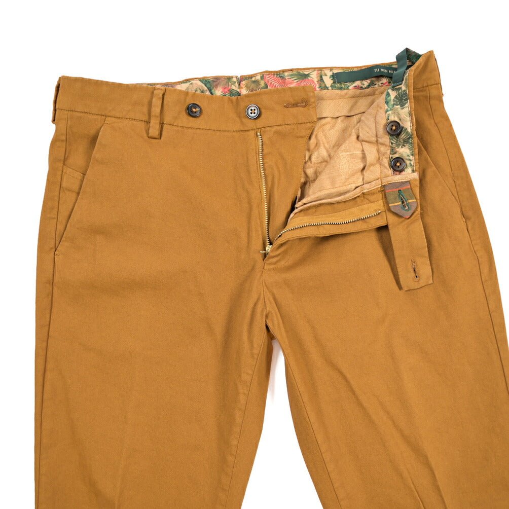 BERWICH “MORELLO-GD” リヨセル混コットン ストレッチパンツ ブラウン(biscotto887) 48 | GUARDAROBA MILANO OFFICIAL STORE