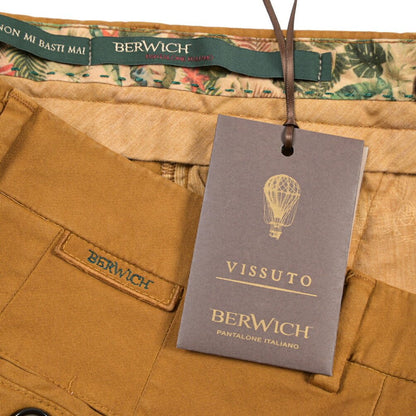 BERWICH “MORELLO-GD” リヨセル混コットン ストレッチパンツ ブラウン(biscotto887) 48 | GUARDAROBA MILANO OFFICIAL STORE