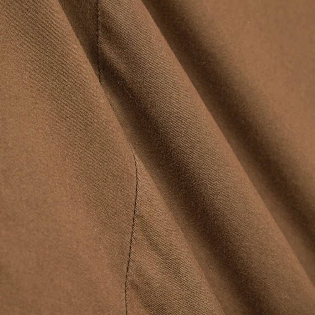 BERWICH “MORELLO-GD” シルク混コットン ノータックチノパンツ ブラウン(moro774) 48 | GUARDAROBA MILANO OFFICIAL STORE