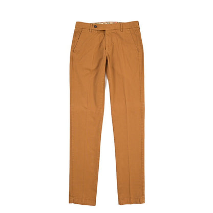 BERWICH “MORELLO-GD” ストレッチコットン ノータックチノパンツ ブラウン(biscotto887) 46 | GUARDAROBA MILANO OFFICIAL STORE
