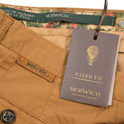 BERWICH “MORELLO-GD” リヨセル混コットン ストレッチパンツ ブラウン(biscotto887) 46 | GUARDAROBA MILANO OFFICIAL STORE