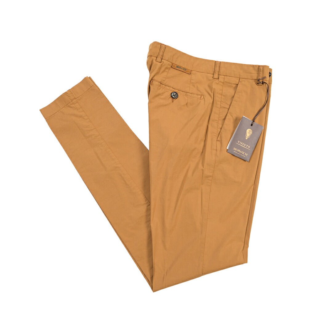 BERWICH “MORELLO-GD” リヨセル混コットン ストレッチパンツ ブラウン(biscotto887) 46 | GUARDAROBA MILANO OFFICIAL STORE