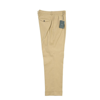 BERWICH “NEGRONI” ストレッチコットン ツータックパンツ ベージュ(beige) 48 | GUARDAROBA MILANO OFFICIAL STORE