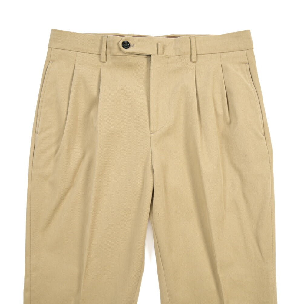 BERWICH “NEGRONI” ストレッチコットン ツータックパンツ ベージュ(beige) 48 | GUARDAROBA MILANO OFFICIAL STORE