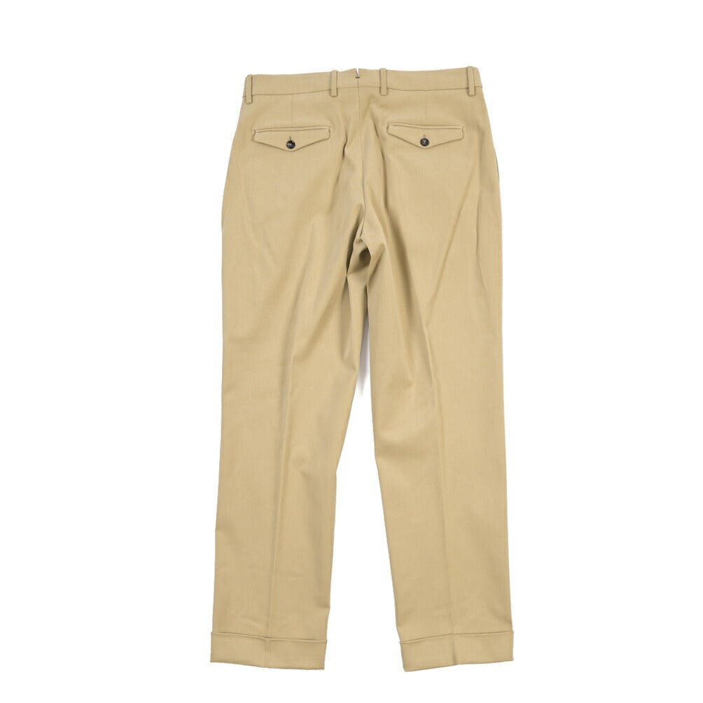 BERWICH “NEGRONI” ストレッチコットン ツータックパンツ ベージュ(beige) 48 | GUARDAROBA MILANO OFFICIAL STORE