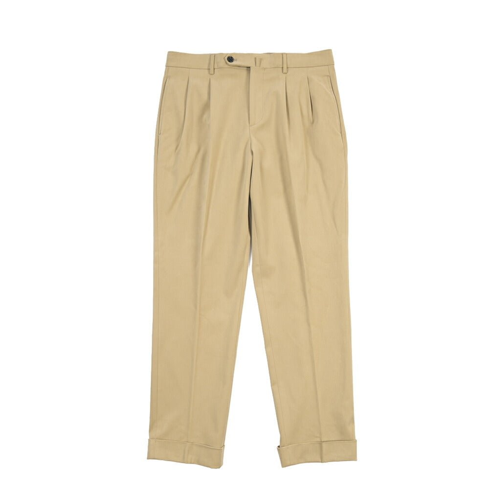 BERWICH “NEGRONI” ストレッチコットン ツータックパンツ ベージュ(beige) 48 | GUARDAROBA MILANO OFFICIAL STORE