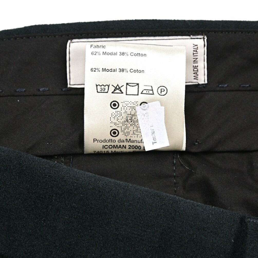 BERWICH “NEGRONI LUX” モダール混コットン ツータックパンツ ブラック(black) 46 | GUARDAROBA MILANO OFFICIAL STORE