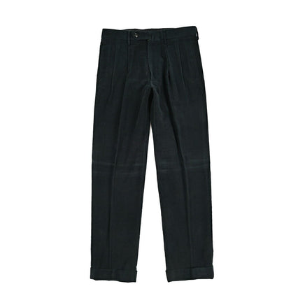 BERWICH “NEGRONI LUX” モダール混コットン ツータックパンツ ブラック(black) 46 | GUARDAROBA MILANO OFFICIAL STORE