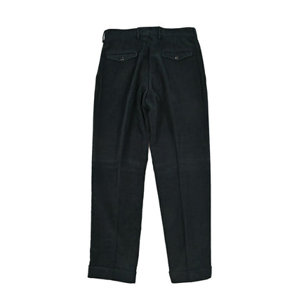 BERWICH “NEGRONI LUX” モダール混コットン ツータックパンツ ブラック(black) 46 | GUARDAROBA MILANO OFFICIAL STORE